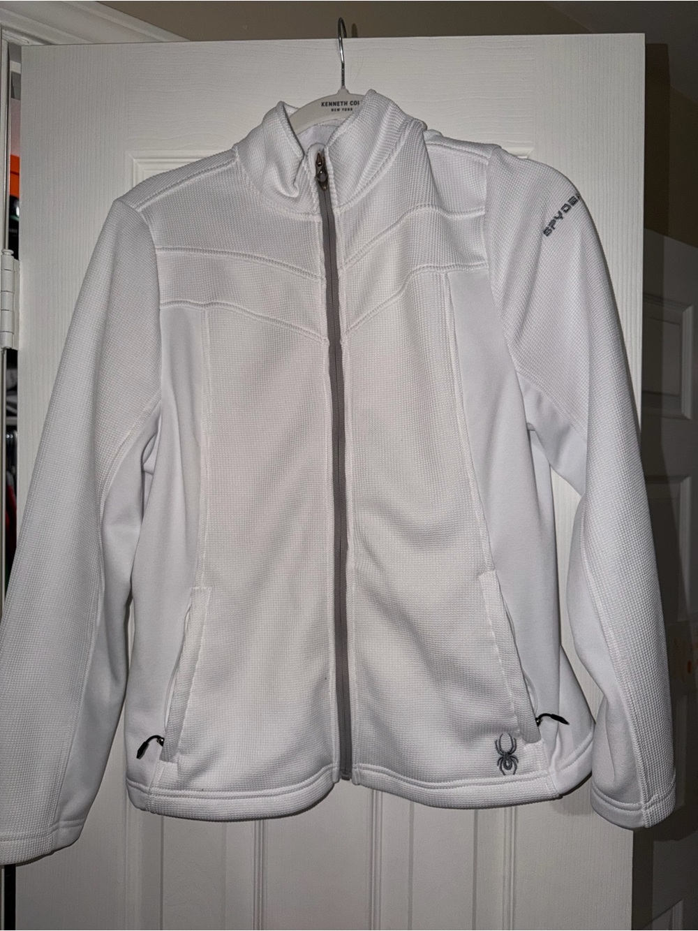 Spyder Women’s Jacket Medium M White Full Zip Fleece Ski Snow NWOT